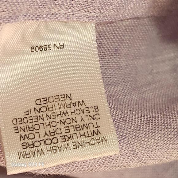 Baird McNutt Linen Murano Slim Fit Short Sleeve Button Up Shirt Mens L Lavender - Picture 8 of 11